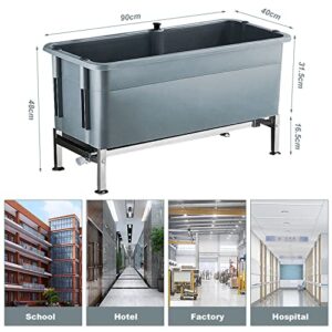 taimowei Wash Station Portable Bathroom/Warehouse/Kitchen Sink Mop Service Basin with Drain Button and Faucet Slop Sink