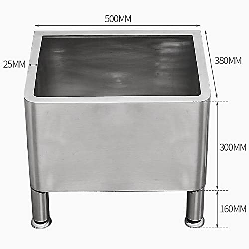 Mop Sink Stainless Steel Mop Service Basin Commercial Laundry Slop Sink Tub Mop Pool Kit for Kitchen Restaurant Business Gar