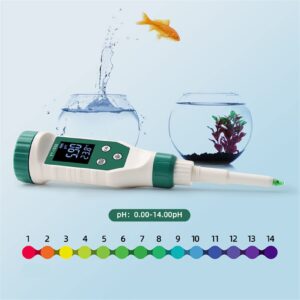 Hztyyier Digital PH Meter Portable Measuring Testing PH Meters PH Tester for Water High Accuracy Pocket Size Water Testing Meter Thermo-Hygrometer