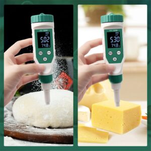 Hztyyier Digital PH Meter Portable Measuring Testing PH Meters PH Tester for Water High Accuracy Pocket Size Water Testing Meter Thermo-Hygrometer