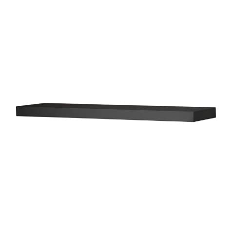 Wood Shelving Grande Black Straight Shelf 48 in.