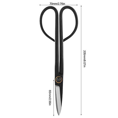 Multifunctional 205mm Long Handle Steel Bonsai Scissors Pruning Shear Bud Leaves Trimming Tool Garden Equipment for Bud Trimming, Thinning and Bonsai Defol