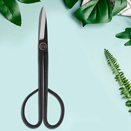 Multifunctional 205mm Long Handle Steel Bonsai Scissors Pruning Shear Bud Leaves Trimming Tool Garden Equipment for Bud Trimming, Thinning and Bonsai Defol