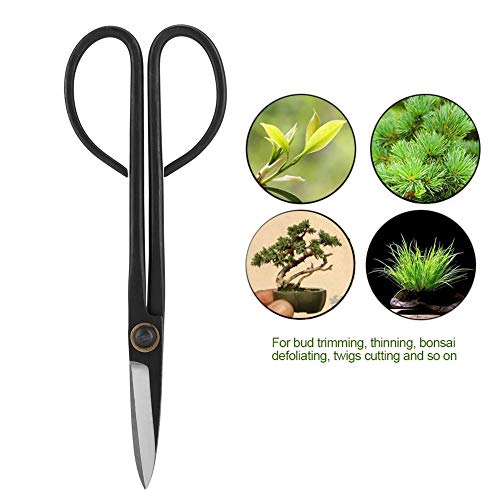 Multifunctional 205mm Long Handle Steel Bonsai Scissors Pruning Shear Bud Leaves Trimming Tool Garden Equipment for Bud Trimming, Thinning and Bonsai Defol