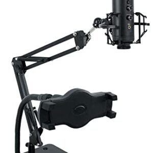 Rockville Solo-Cast Pro 24 bit 192Khz USB Computer Microphone PC Zoom Mic+Stand Bundle iSTAND 85 Dual Desktop Boom Arm Stand