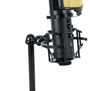 Rockville Solo-Cast Pro 24 bit 192Khz USB Computer Microphone PC Zoom Mic+Stand Bundle iSTAND 85 Dual Desktop Boom Arm Stand