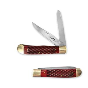 old ram collection everyday carry manual folding pocket trapper knife smooth resin handle