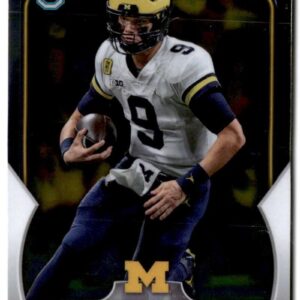 2022 Bowman Chrome University #48 JJ McCarthy Michigan Wolverines Football