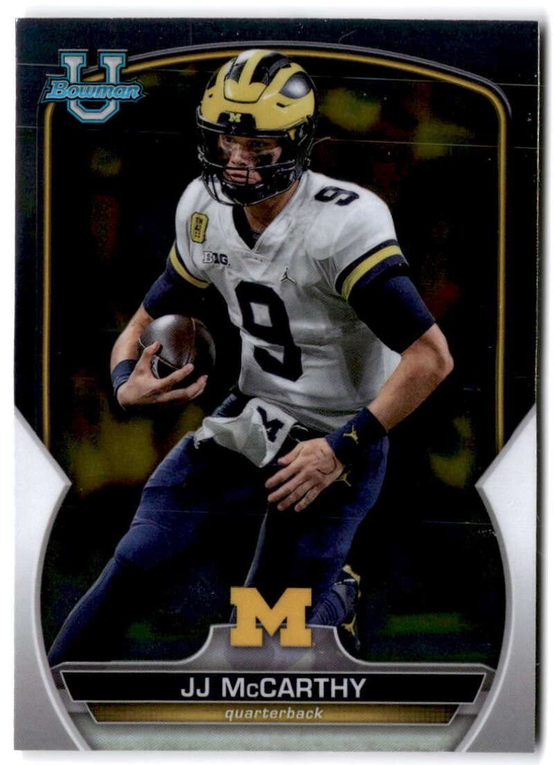 2022 Bowman Chrome University #48 JJ McCarthy Michigan Wolverines Football