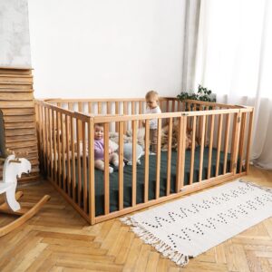 busywood montessori toddler bed - floor bed frame montessori- girl bed frame- toddler floor bed frame montessori - toddler boy bed frame - twin floor bed frame - full, queen, king, small (model 20)