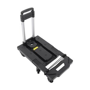 folding hand truck, 154lbs/70kg cart folding dolly portable trolley push hand truck moving warehouse cart luggage carrying trolley