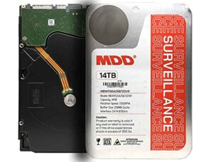 mdd (mdd14tsata25672dvr) 14tb 7200rpm 256mb cache sata 6.0gb/s 3.5inch internal surveillance hard drive - 3 years warranty (renewed)