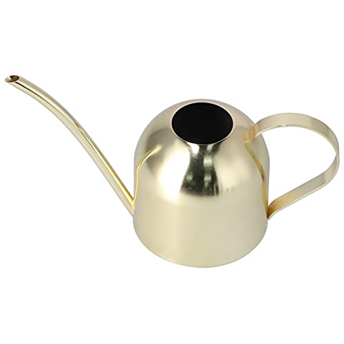 Stainless Steel Watering Can for Indoor Plants 30 Oz Golden Watering Kettle Pot with Long Spout Vintage House Plant Watering Cans for Succulent Bonsai Garden Balcony Home Flowers