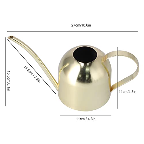 Stainless Steel Watering Can for Indoor Plants 30 Oz Golden Watering Kettle Pot with Long Spout Vintage House Plant Watering Cans for Succulent Bonsai Garden Balcony Home Flowers