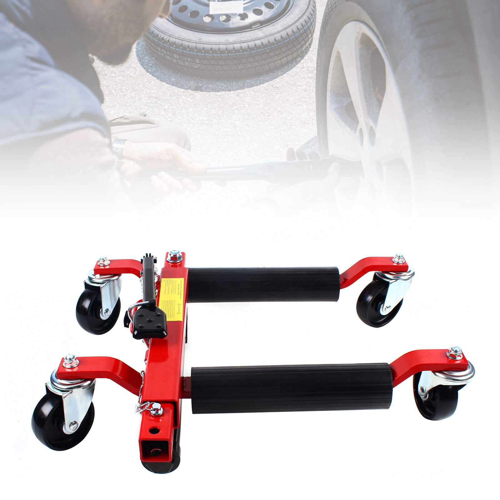 2T Hydraulic Car Wheel Dolly, 1500lbs Capacity Car Dolly Dolly Hoist Tool, Vehicle Positioning Hydraulic Tire Jack