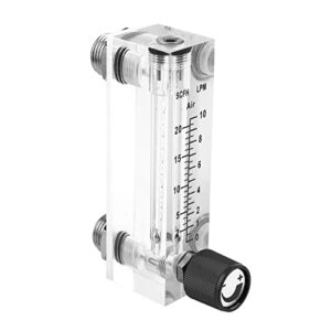 Gas Flow Meter,Boxwizard Oxygen Flow Meter Lzm6T Acrylic Pmma Adjustable Panel Type Gas Flowmeter 1~10Lpm 1/4"Bsp M18x1.5 Flow Meter Gas Acrylic