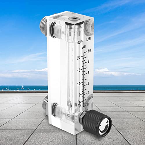 Gas Flow Meter,Boxwizard Oxygen Flow Meter Lzm6T Acrylic Pmma Adjustable Panel Type Gas Flowmeter 1~10Lpm 1/4"Bsp M18x1.5 Flow Meter Gas Acrylic