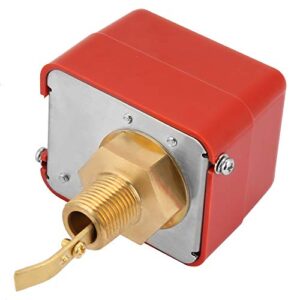 Flow Switch,Boxwizard Flow Switches 1/2 Water/Paddle Flow Switch Thread Connection Spdt Contacts Red(Partial Stainless Steel Type) Water Flow Switch