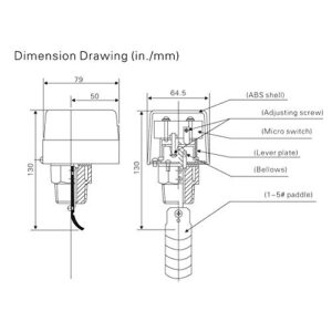 Flow Switch,Boxwizard Flow Switches 1/2 Water/Paddle Flow Switch Thread Connection Spdt Contacts Red(Partial Stainless Steel Type) Water Flow Switch