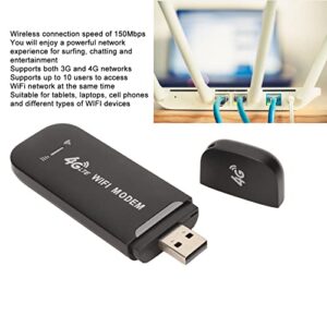 4G LTE USB WiFi Router, Mobile WiFi Hotspot Modem Dongle with SIM Card Slot, 150Mbps High Speed, 10 Users Sharing, Wireless Network Adapter for Phone Laptop Tablet