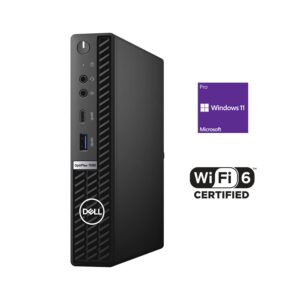 Dell OptiPlex 7000 Series 7080 Micro Form Factor Mini Business Desktop, Intel Core i5-10500T Processor, 32GB RAM, 1TB PCIe SSD, DisplayPort, RJ45, Wi-Fi 6, Type-C, Bluetooth, Windows 11 Pro, Black