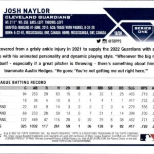 2023 Topps #91 Josh Naylor NM-MT Cleveland Guardians Baseball Trading Card MLB