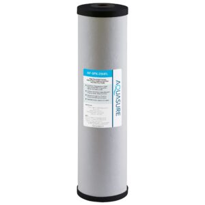 aquasure fortitude v2 series af-spx-25hfl sediment/carbon/siliphos anti-rust media, bacteria & scale inhibitor, triple purpose whole house replacement filter cartridge for as-fl-25spx, large size