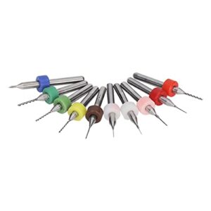 Drill Bit Set, 1/8in Shank Drill Bits Efficient High Bending Strength Hard Wearing for 3D Printer Nozzle(0.1‑1mm)