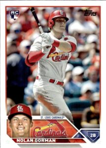 2023 topps #16 nolan gorman nm-mt rc rookie st. louis cardinals baseball trading card mlb