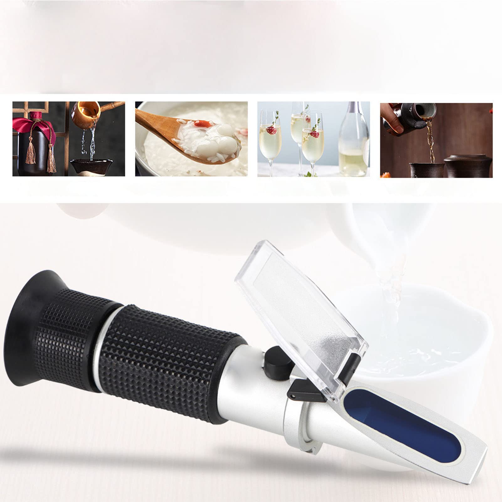 Refractometer Meter Gauge Brix Refractometer for Brewing Beer Wort Refractometer 0‑80% Wine Refractometer