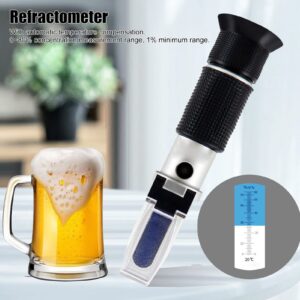 Refractometer Meter Gauge Brix Refractometer for Brewing Beer Wort Refractometer 0‑80% Wine Refractometer