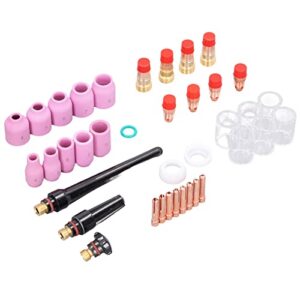 tig welding accessory kit, arc welder accessories body stub gas lens durable collet easy installation for wp‑17/18/26
