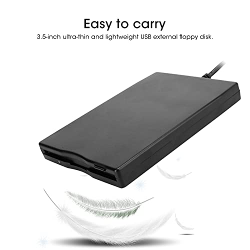 Portable Floppy Drive,plplaaoo 3.5-Inch Card Reader, USB Floppy Drive, Computer Accessory, External Removable, External Floppy Diskette Drive for Laptops Desktops and Notebooks