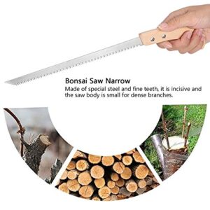 Bonsai Saw, Hand Saw Small Tooth Saw Garden Tools Narrow 325mm Narrow Blade Tree Saw Bonsai Pruning Saw for Branch