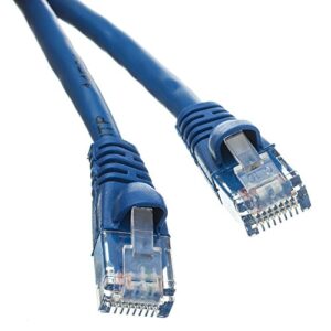 CABLYTIC (100 Pack Cat 6 Ethernet Cable 50 Feet Blue UTP Booted 50 FT Computer Network Cable, Internet Cable, Cat 6 Cable