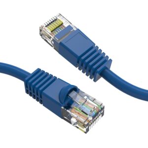 cablytic (100 pack cat 6 ethernet cable 150 feet blue utp booted 150 ft computer network cable, internet cable, cat 6 cable