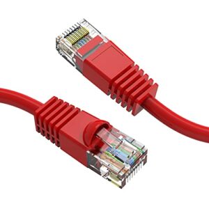 cablytic (20 pack cat 6 ethernet cable 4 feet red utp booted 4 ft computer network cable, internet cable, cat 6 cable