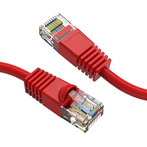 CABLYTIC (20 Pack Cat 6 Ethernet Cable 4 Feet Red UTP Booted 4 FT Computer Network Cable, Internet Cable, Cat 6 Cable