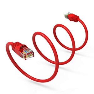 CABLYTIC (20 Pack Cat 6 Ethernet Cable 4 Feet Red UTP Booted 4 FT Computer Network Cable, Internet Cable, Cat 6 Cable