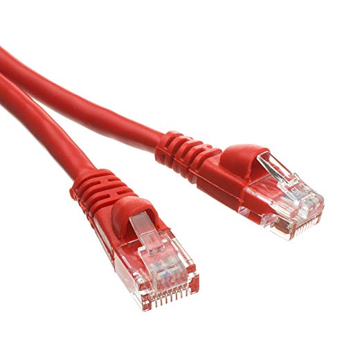 CABLYTIC (20 Pack Cat 6 Ethernet Cable 4 Feet Red UTP Booted 4 FT Computer Network Cable, Internet Cable, Cat 6 Cable