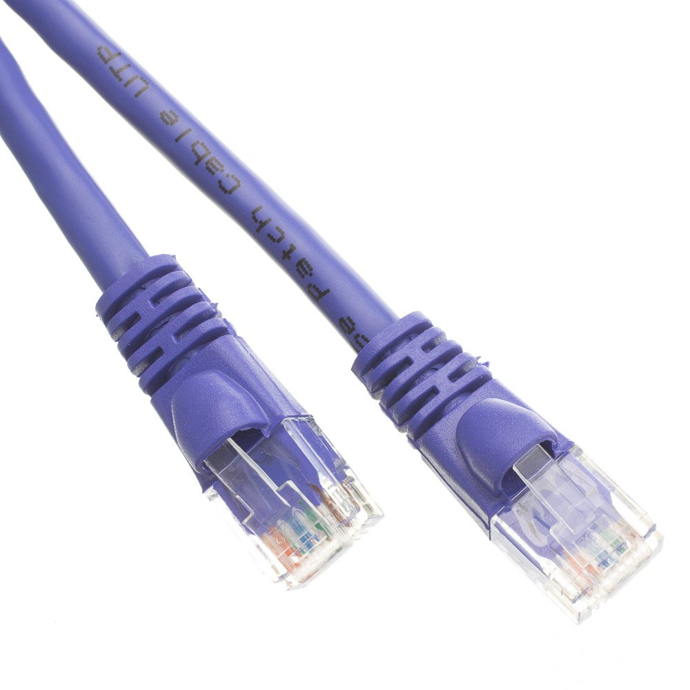 CABLYTIC (10 Pack Cat 6 Ethernet Cable 10 Feet Purple UTP Booted 10 FT Computer Network Cable, Internet Cable, Cat 6 Cable