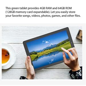 10.1 Inch Tablet, 100-240V 2MP Front 5MP Rear 4GB RAM 64GB ROM Tablet PC for Android 10 for Study (US Plug)
