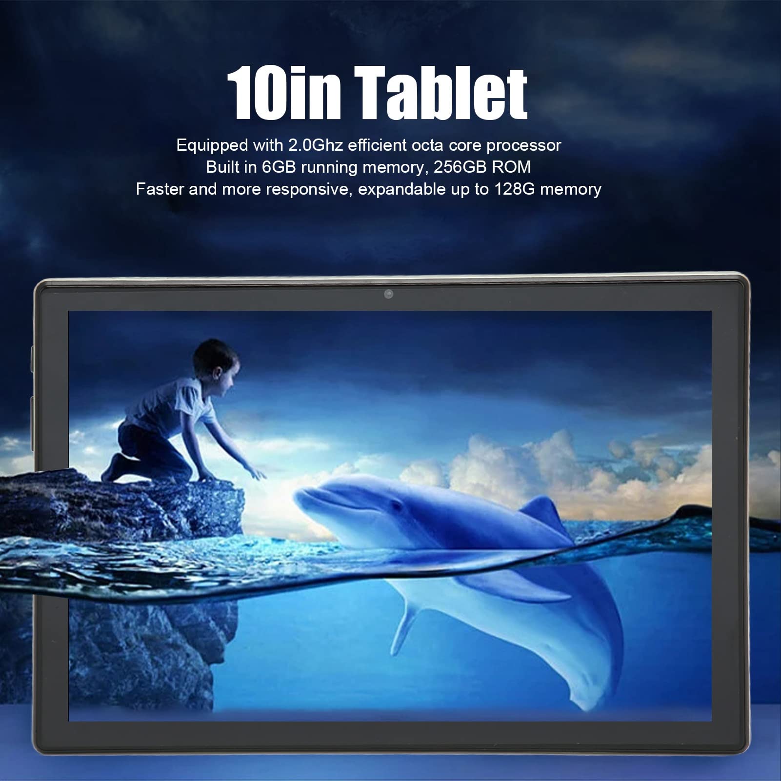 TOPINCN Gaming Tablet, 5GWIFI Green 8 Core CPU 1960x1080 IPS Screen 10in Tablet for Entertainment (US Plug)