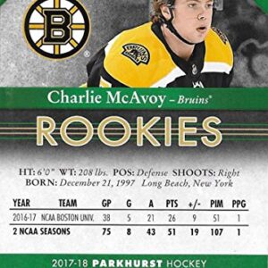 2017-18 Parkhurst Charlie McAvoy Rookie RC #274 NM Near Mint Boston Bruins