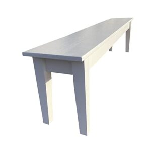 white tapered bench (54 inches)