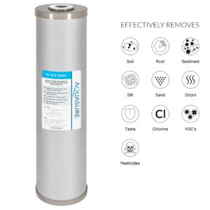 Aquasure Fortitude V2 Series | Sediment/Carbon/Zinc Bacteria Inhibiting Triple Purpose Replacement Filter - Large