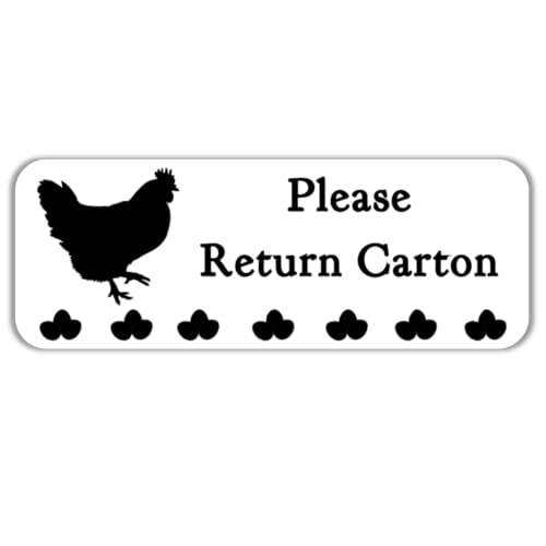 90 chicken egg carton labels, Please return egg carton, tags, stickers