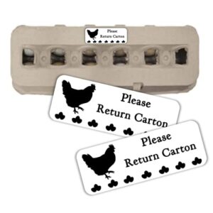 90 chicken egg carton labels, Please return egg carton, tags, stickers