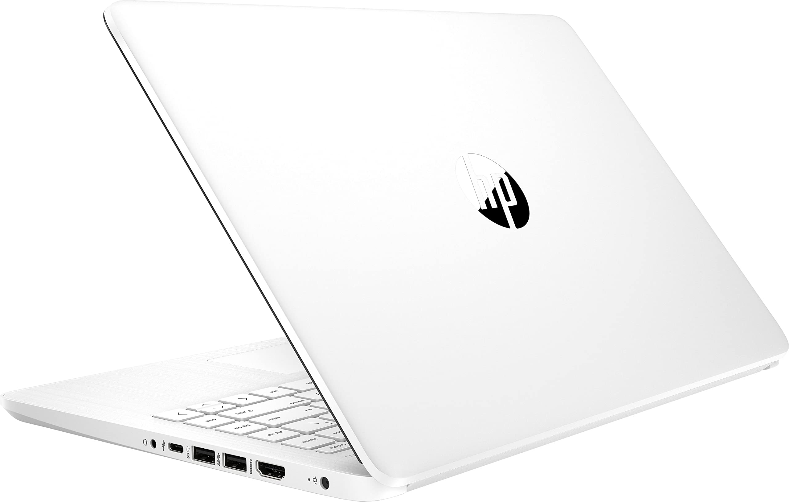 HP Stream 14inch HD Display, Intel Celeron Quad-Core Processor, 16GB DDR4 Memory, 128GB Storage (64GB eMMC+64GB Card),WiFi,Webcam,Bluetooth, Windows 11 S, Snow White (Renewed)