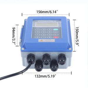 TUF-2000B Ultrasonic Flow Meter Liquid Water Flow Control Meter with LCD Display, DN20-700mm TS-2 & TM-1 Clamp-on Transducers